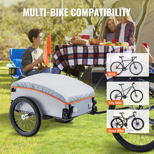 VEVOR E-Bike Cargo Trailers Heavy-Duty Bicycle Wagon Cart, Foldable - TRIPPER ELECTRIC BIKES