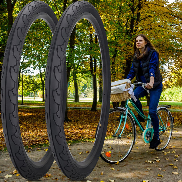 26x1.95 Slick Bike Tires (50-559) or with 26" Bike Tubes 32mm Schrader Valve Suitable for 26 x 1.90 26 x 1.95 26 x 2.0 26 x 2.125 Bicycle Tires and Tubes for City Road Bicycles