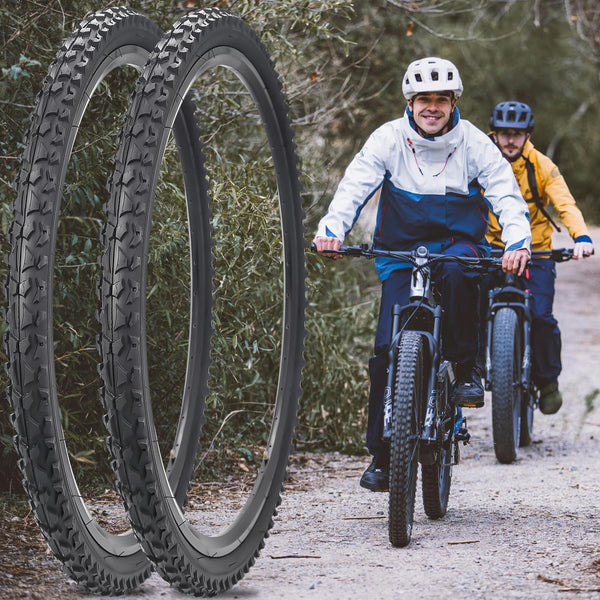 24" Bike Tires 24 X 1.95 Replacement Tires or Inner Tubes AV 32mm Schrader Valve,24 inch Bike Tires Suitable for Mountain Beach Cruiser Bike Replacement Tires & Tubes