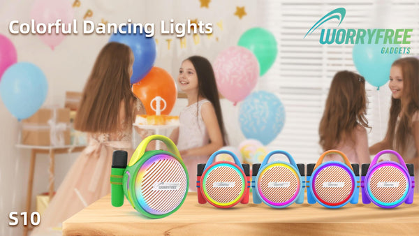 20W Portable Wireless Bluetooth Speaker with Two Microphones Mini Karaoke (Purple)
