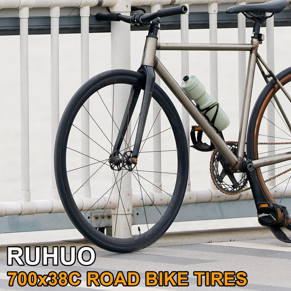 2-Pack 700x28c Bike Tire Tube, 700c Road Bike Tires & Tubes, Folding Replacement Bicycle Tires for City Commuter Road