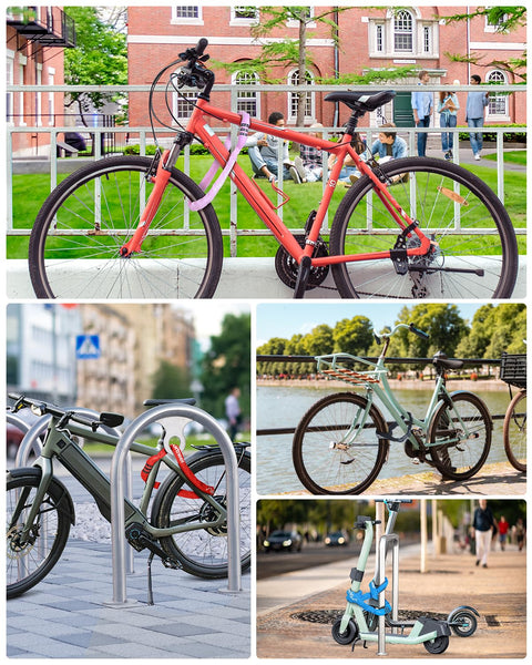 Sportneer Bike Lock: 5 Digit Combination High Security Anti Theft Bike Chain Lock - 3.2/3.6/4ft Heavy Duty Keyless Bicycle Lock for Bike, Motorcycle, Scooter, Door & Gate - 4/6mm Thick, Easy to Use
