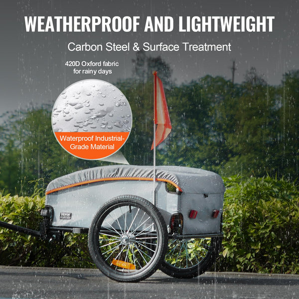 VEVOR E-Bike Cargo Trailers Heavy-Duty Bicycle Wagon Cart, Foldable - TRIPPER ELECTRIC BIKES