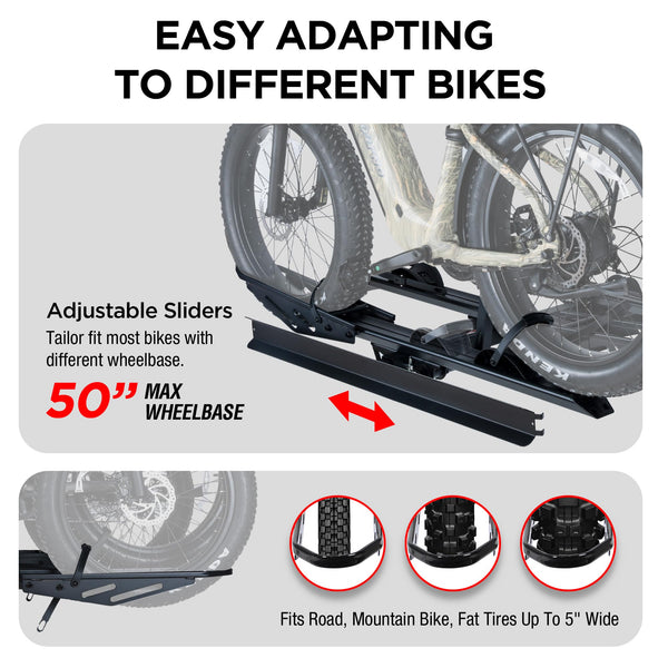 Rockland Foldable 4-Bike Rack, 160 lbs Capacity, Hitch Mount Bike Rack, Fits up to 2.5" Tire Width and 50" Wheelbase, Bike Carrier Rack for 2" Receiver for Cars SUVs Vans RVs