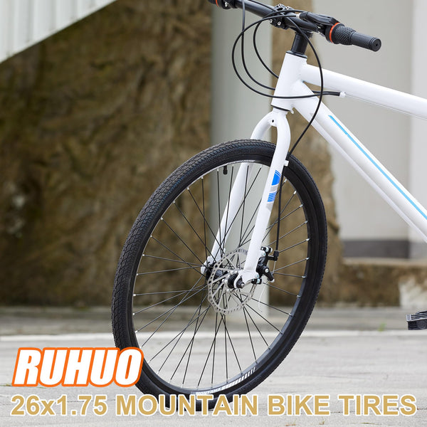 2-Pack 20x1.75 Bike Tire Tube, 20 Inch Mountain Bike Tires & Tubes, Folding Replacement Bicycle Tires with 2 Tire Levers for Hybrid, City Commuter, Urban