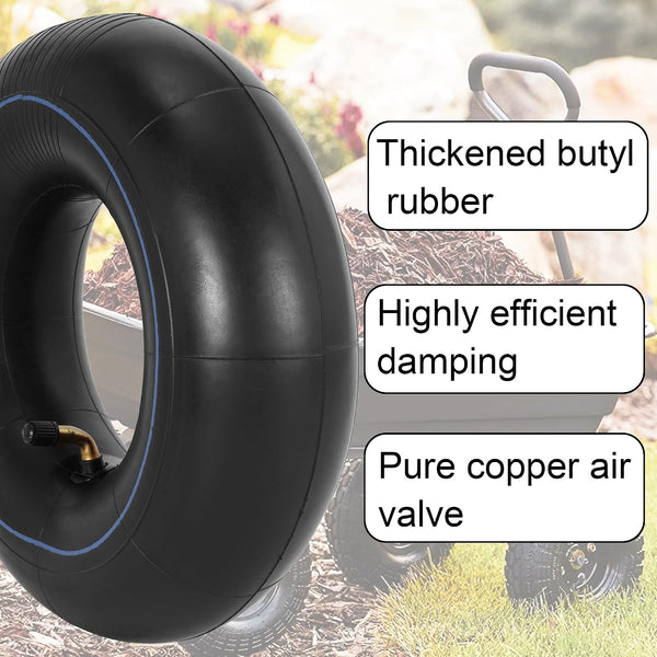 2 Pack of 11x4-4 Inner Tube and Repair Kit TR87 Bent Stem also Fits 11X4.00-4 4.10-4 4.10/3.50-4 Tire Replacement for Hand Truck, Lawn Mower, Wheelbarrow, Tractor, Garden Carts Tire Tube