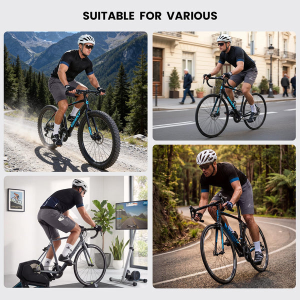 Sportneer Bike Shorts for Men: 3D Padded Lightweight Riding Biking Cycling Mountain Bike Shorts for Men with Zipper Pockets