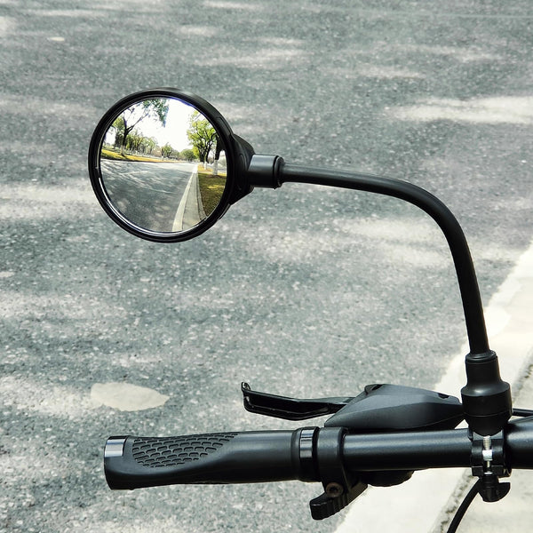 Bike Mirror, Adjustable Bike Mirrors Handlebar Rearview Mirror, Acrylic Convex Round Bike Rear View Mirrors for Handlebars, Bicycle Mirror for E-bike Scooter
