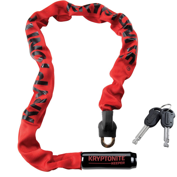Kryptonite Keeper 785 Bike Chain Lock, 2.8 Feet Long Heavy Duty Anti-Theft Bicycle Chain Lock with Keys for Bike, Motorcycle, Scooter, Bicycle, Door, Gate, Fence | chain-bike-locks