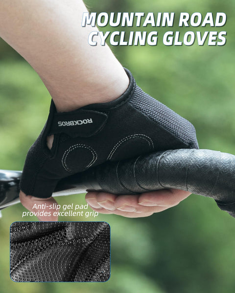 ROCKBROS Cycling Gloves for Men Women - Breathable Bike Gloves - Half Finger Gloves for Daily Cycling Workout Outdoor Sports - TRIPPER ELECTRIC BIKES