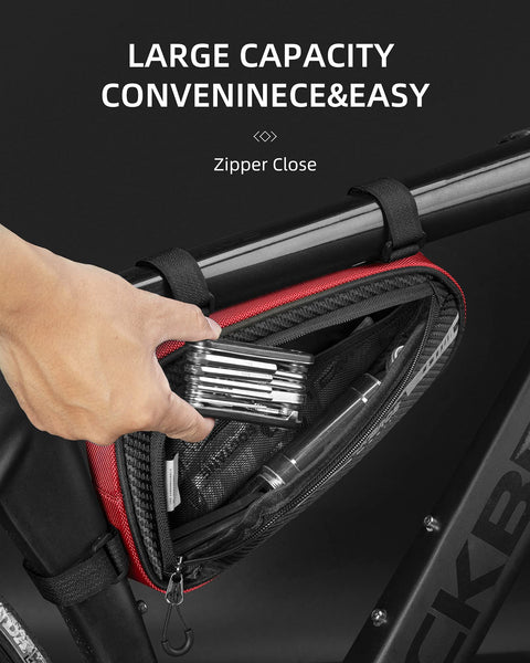 ROCKBROS Bike Bag Bicycle Frame Bag Bike Triangle Storage Bag Bike Accessories Pouch Cycling Pack for MTB Road Bicycle Accessories
