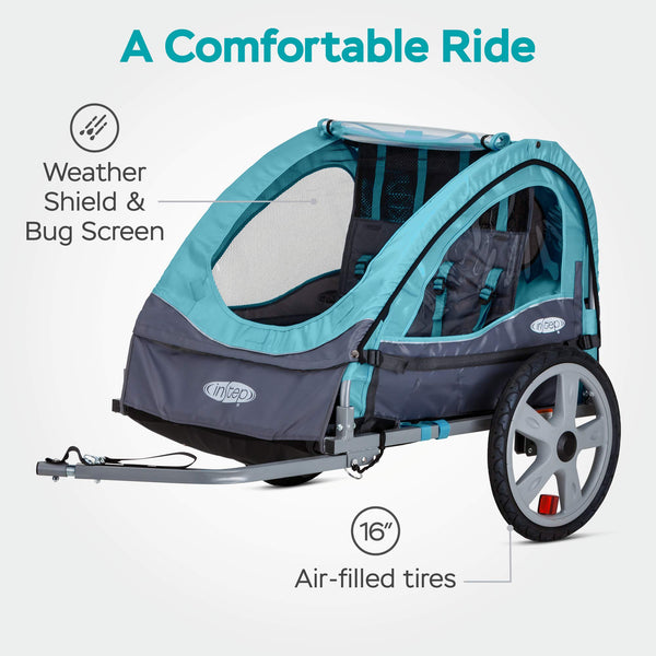 Instep2 BikeTrailer for Kids, Single / Double Seat - TRIPPER ELECTRIC BIKES