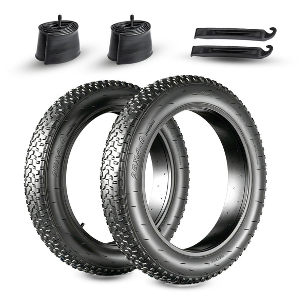 Fat Tire Electric Bike Tires 20/26x4.0 1/2-Pack All Terrain Puncture Proof Ebike Tires with Deep Tread, Wear-Resistant for Snow/Sand/Beach/Off-Road