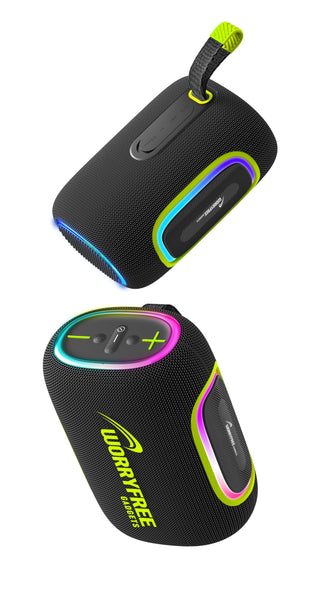 Portable Wireless Waterproof Bluetooth Speaker, 65W Output, RGB Lights, 10M Range, TWS Connection, AUX/TF Card (Black)