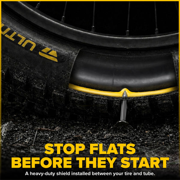 Ultraverse Fat Tire Liners Tube Protection Against Flats, 20, 24 and 26 inch x 4.0 tire Size, Durable Extruded Plastic Shield for Puncture Free Bike Rides – 2 Pack