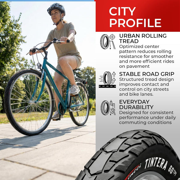 Fincci Pair 700x40c Bike Tire - 700c Gravel Tires with Kevlar & Nylon 1mm Puncture Proof - Lightweight 60 TPI Foldable Bicycle Tires 42-622 for Hybrid, Electric, Touring Bikes