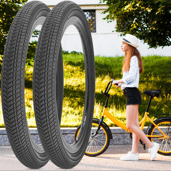 2 Pack 12 1/2 X 2 1/4(12.5x2.25) 14/16/20 x 2.125 Bike tire 12.5/14/16/20 Inch Bike tire Kids Folding Replacement Bicycle Tires Fits Most Kids Bikes and BMX Tires