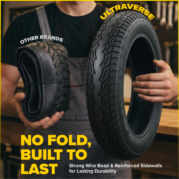 ULTRAVERSE 20x3.0 20x4.0 26x4.0 inch - Robust, High-Performance 20inch Fat Tyre for Ebikes and MTB, Dual Compound Road Dominator, Reinforced Casing for Street & Trail Adventures