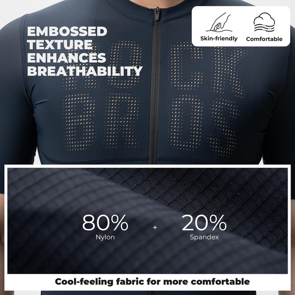 ROCKBROS Cycling Jersey Men Bike Jersey Short Sleeve with Zipper Pocket Breathable Quick-Drying Road Mountain Running