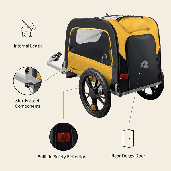 Rover Waggin Pet Bike Trailer by RETROSPEC.