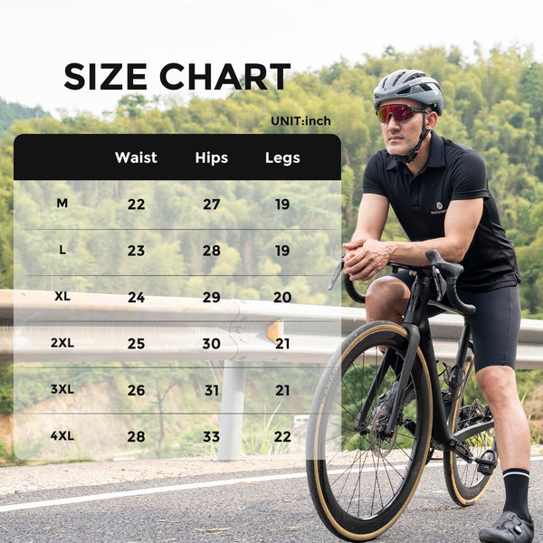 Padded Bike Shorts for Men Cycling Shorts with Side Pockets Mountain Bike Shorts Breathable with Reflective Elements