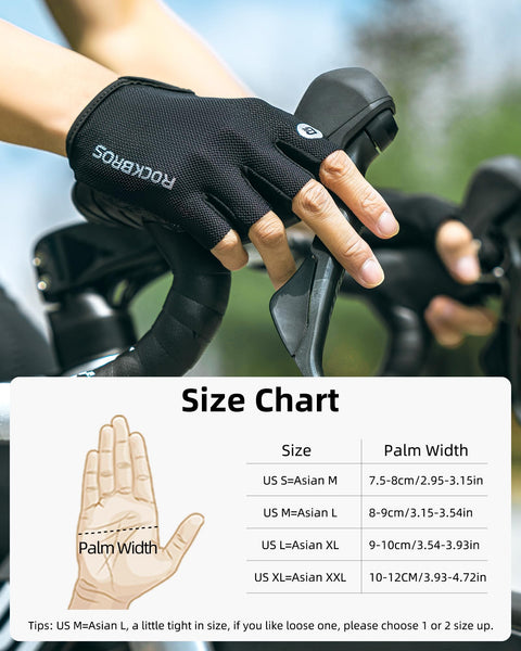 ROCKBROS Cycling Gloves for Men Women - Breathable Bike Gloves - Half Finger Gloves for Daily Cycling Workout Outdoor Sports - TRIPPER ELECTRIC BIKES