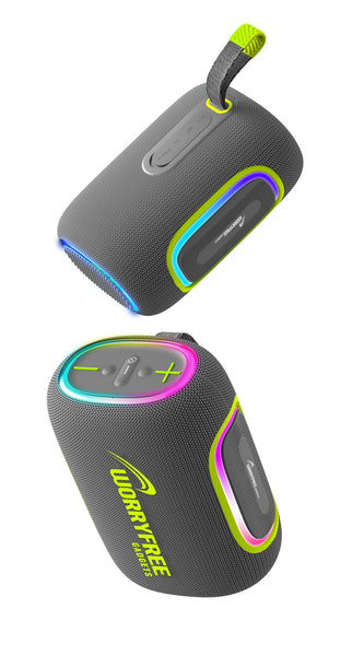 Portable Wireless Waterproof Bluetooth Speaker, 65W Output, RGB Lights, 10M Range, TWS Connection, AUX/TF Card (Black)