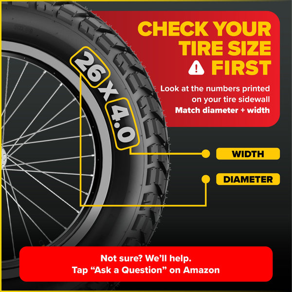 Ultraverse 20x4.0, 24x4.0, 26x4.0, 20x3.0, 26x3.0, 16x3.0, Inner Tube Set with Schrader Valve - Ideal for Mountain Bikes & E-Bikes with Fat Tires - Durable & Reliable 2 Pack with Tire Levers - TRIPPER ELECTRIC BIKES