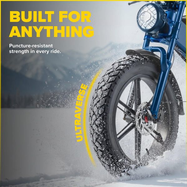 ULTRAVERSE 20x4 E-Bike Fat Tire - Robust, High-Performance 20inch Fat Tyre for MTB and Ebikes, Durable All-Terrain Directional Tread, Superior Density for Street & Trail Adventures-2 Unit