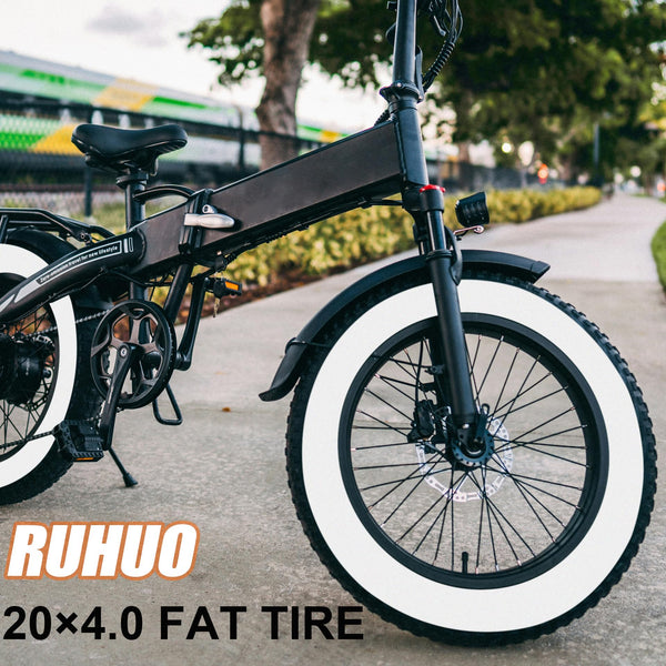 2-Pack 20x4.0 Fat Bike Tire, 20 Inch Mountain Bike Tires & Tubes Set, Folding Replacement Bicycle Tires with Tire Levers for Off-Road Bike, Ebike