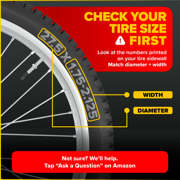 Ultraverse Bike Inner Tube for 26, 27.5 X 1.75/1.95/2.10/2.125 inch Bicycle tire Sizes with Presta Valve - Rubber Tubes for Mountain and Trail, Cruisers, MTB, and All Terrain Bikes – Set of 2