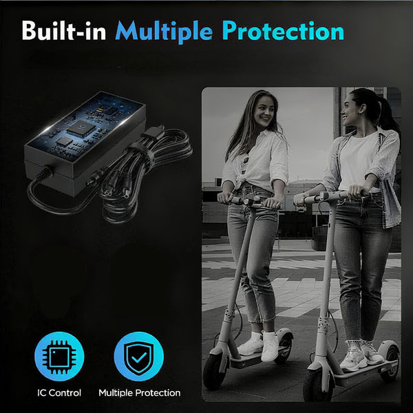 EVAPLUS UL Certified 54.6V Fast Charger with XLR Plug - 13S 48V Lithium Battery Charger for Electric Bikes, Mobility Scooters