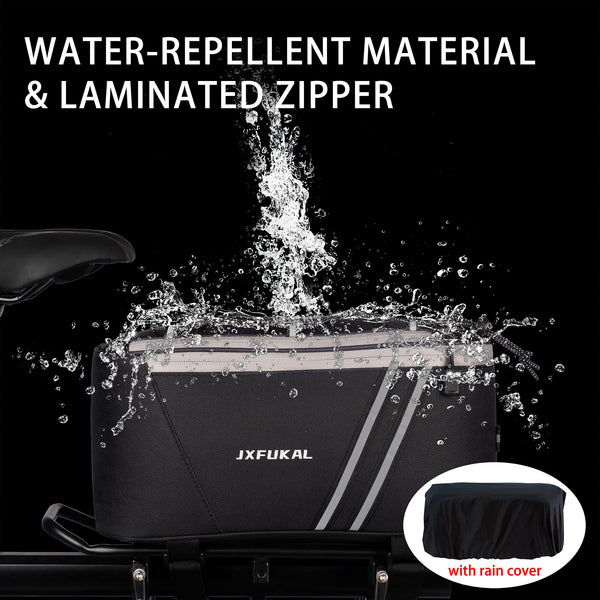 Waterproof Rear Bike Rack Bag with Rain Cover - TRIPPER ELECTRIC BIKES