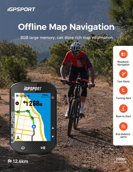 iGPSPORT BSC300 Bike Computer, Offline MAP Navigation - TRIPPER ELECTRIC BIKES
