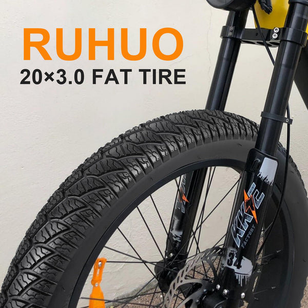 2-Pack 20x3.0 Bike Tires & Tubes, 20 Inch Mountain Bike Tire, 20x3 Bike Tire Tube with Tire Levers, Folding Replacement Bicycle Tires for Off-Road Bike and Ebike