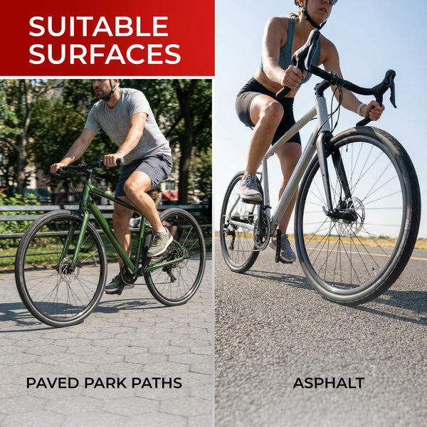 Fincci Pair 700x35c Tire Foldable 37-622 with 1mm Antipuncture Protection for Cycle Road Mountain MTB Hybrid Touring Electric Bike Bicycle with 700 x 35c Tires - Pack of 2