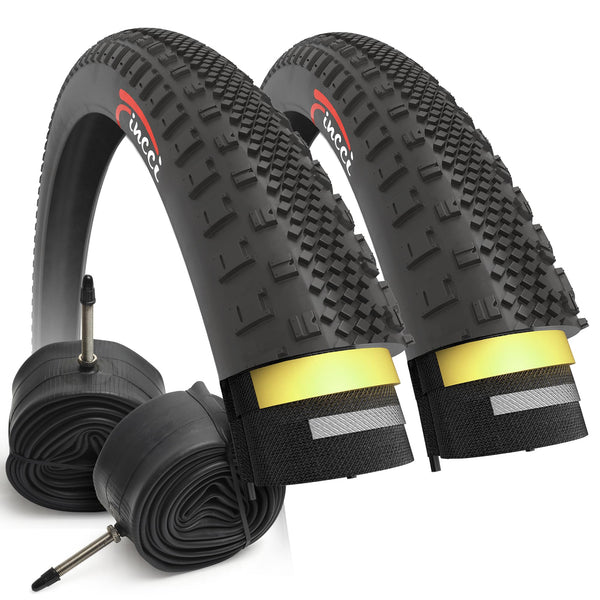 Fincci Gravel 700x38c Bike Tire with 700c Bike Tube - Foldable Kevlar 40-622 700x38c Bikes Tire with 1mm Antipuncture Resistant for 700c Wheelset for Electric, Road, MTB, Mountain, Hybrid Bicycle