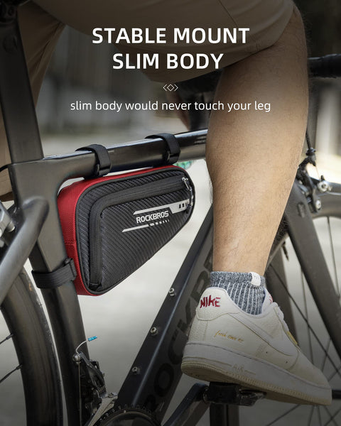 ROCKBROS Bike Bag Bicycle Frame Bag Bike Triangle Storage Bag Bike Accessories Pouch Cycling Pack for MTB Road Bicycle Accessories