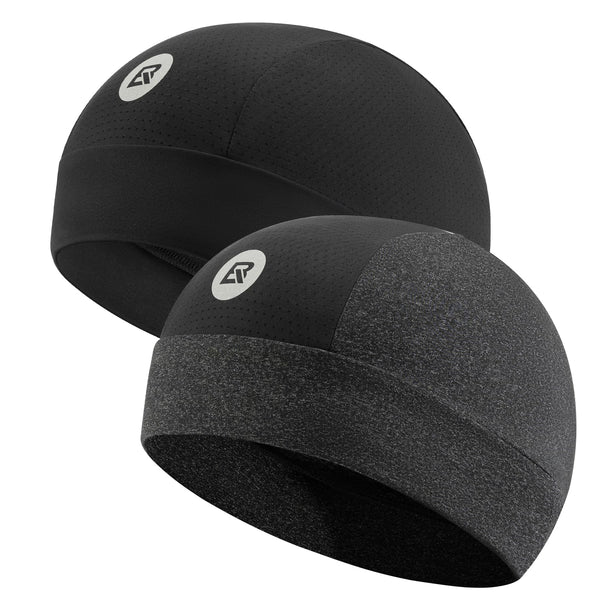 ROCKBROS Cooling Skull Caps for Men Women,Hard Hat Liner Helmet Liner Cycling Cap Motorcycle Sweat Wicking Head Wrap 2 Packs
