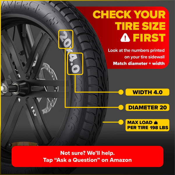 ULTRAVERSE 20x3.0 20x4.0 26x4.0 inch - Robust, High-Performance 20inch Fat Tyre for Ebikes and MTB, Dual Compound Road Dominator, Reinforced Casing for Street & Trail Adventures