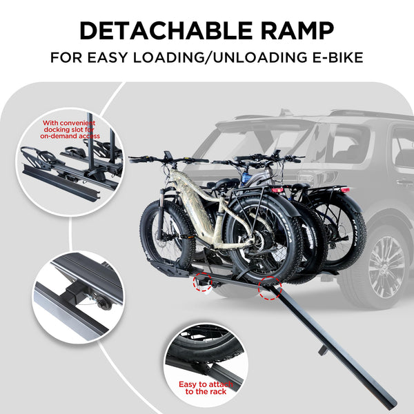 Rockland Foldable 4-Bike Rack, 160 lbs Capacity, Hitch Mount Bike Rack, Fits up to 2.5" Tire Width and 50" Wheelbase, Bike Carrier Rack for 2" Receiver for Cars SUVs Vans RVs