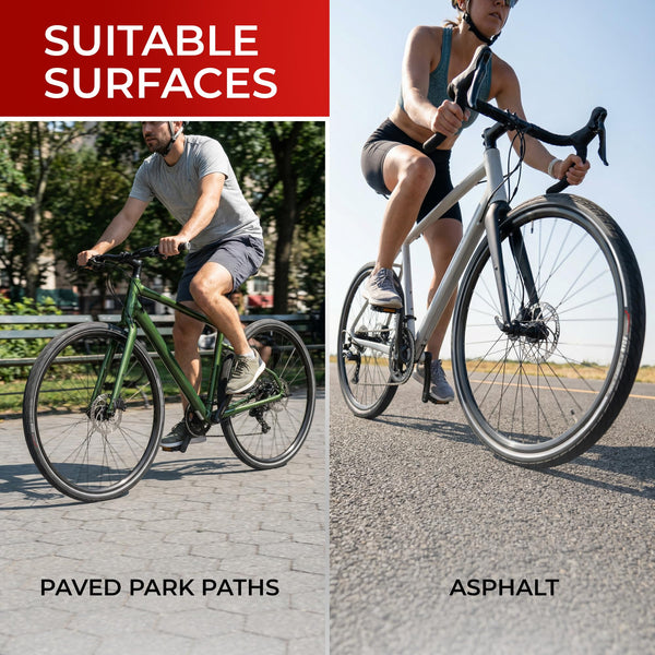 Fincci Pair 700x35c Tire Foldable 37-622 with 1mm Antipuncture Protection for Cycle Road Mountain MTB Hybrid Touring Electric Bike Bicycle with 700 x 35c Tires - Pack of 2