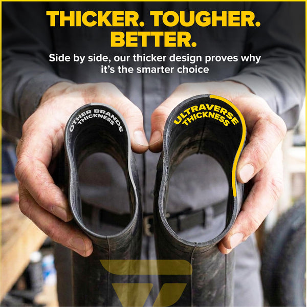 Ultraverse 20x4.0, 24x4.0, 26x4.0, 20x3.0, 26x3.0, 16x3.0, Inner Tube Set with Schrader Valve - Ideal for Mountain Bikes & E-Bikes with Fat Tires - Durable & Reliable 2 Pack with Tire Levers - TRIPPER ELECTRIC BIKES