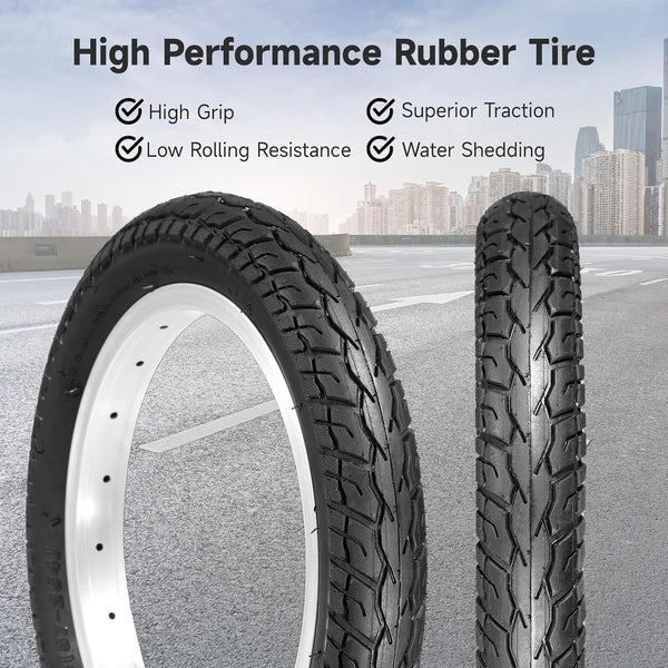 yeesport 14x2.125/54-254 E-Bike Tire Tube Set, 14x2.125 Bike Tire 14 inch | 14 inch bike tire with bent valve inner tube includes metal tire lever & valve tool for e-bikes, bikes and electric scooters