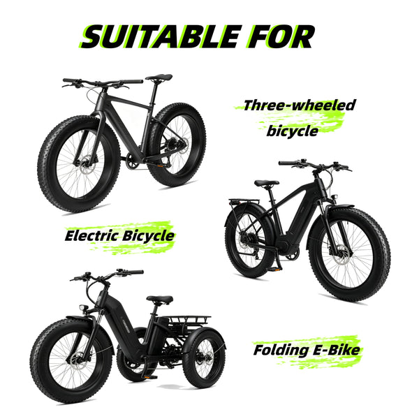 Fat Tire Electric Bike Tires 20/26x4.0 1/2-Pack All Terrain Puncture Proof Ebike Tires with Deep Tread, Wear-Resistant for Snow/Sand/Beach/Off-Road
