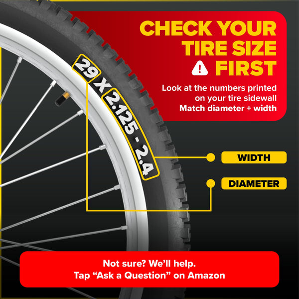 Ultraverse 29" Bike Inner Tubes 29 x 1.75, 1.95, 2.10, 2.125, 2.25, 2.30, 2.40 – Butyl Rubber Bicycle Tubes with Schrader Valve – Compatible with Mountain, Cruiser, City & Electric Bikes – Set of 2