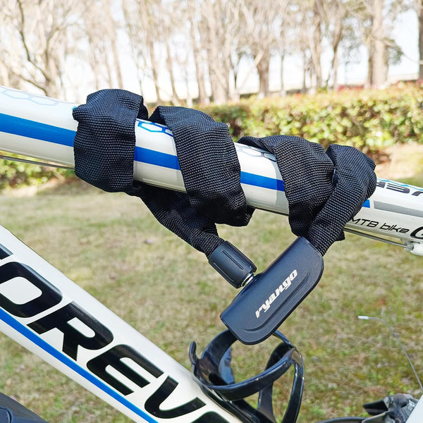 Heavy Duty Anti Theft Bike Chain Lock, 2 Keys - Bicycle, Motorcycle, E-Bike, Scooter, Gate, Door, Fence
