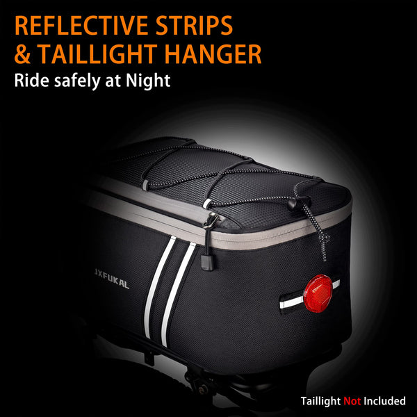 Waterproof Rear Bike Rack Bag with Rain Cover - TRIPPER ELECTRIC BIKES