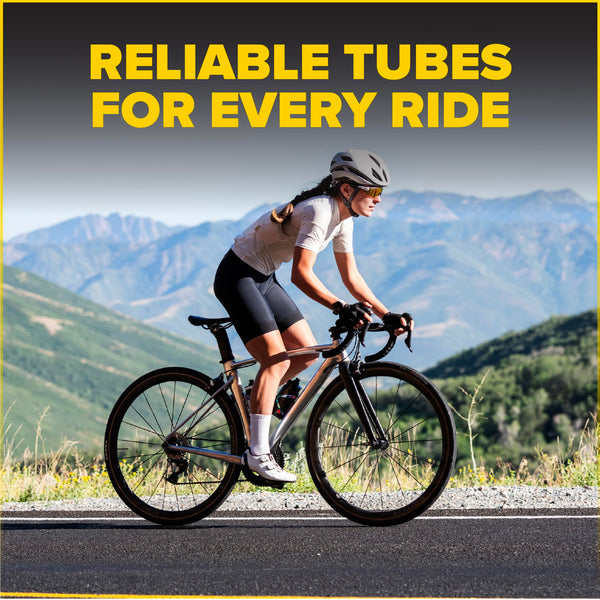 Ultraverse Bike Inner Tube for 700x23-25c, 700x28-32c, 700x35-43c 28 inch Bicycle Wheel Sizes with 48mm Presta Valve - Butyl Rubber Tubes for Road and Gravel Bikes - 2 Tubes, 2 tire levers Included