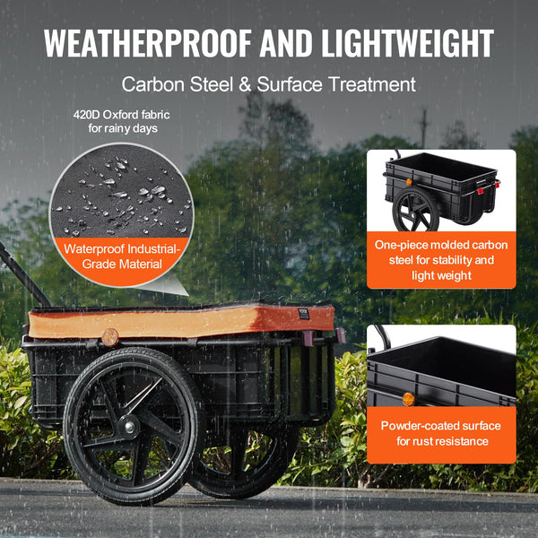 VEVOR E-Bike Cargo Trailers Heavy-Duty Bicycle Wagon Cart, Foldable - TRIPPER ELECTRIC BIKES